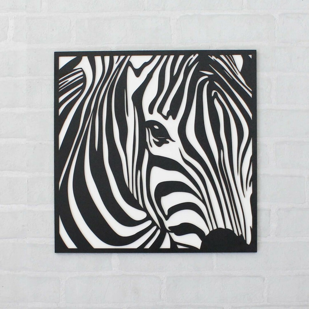 Modern Wooden Wall Art - Zebra