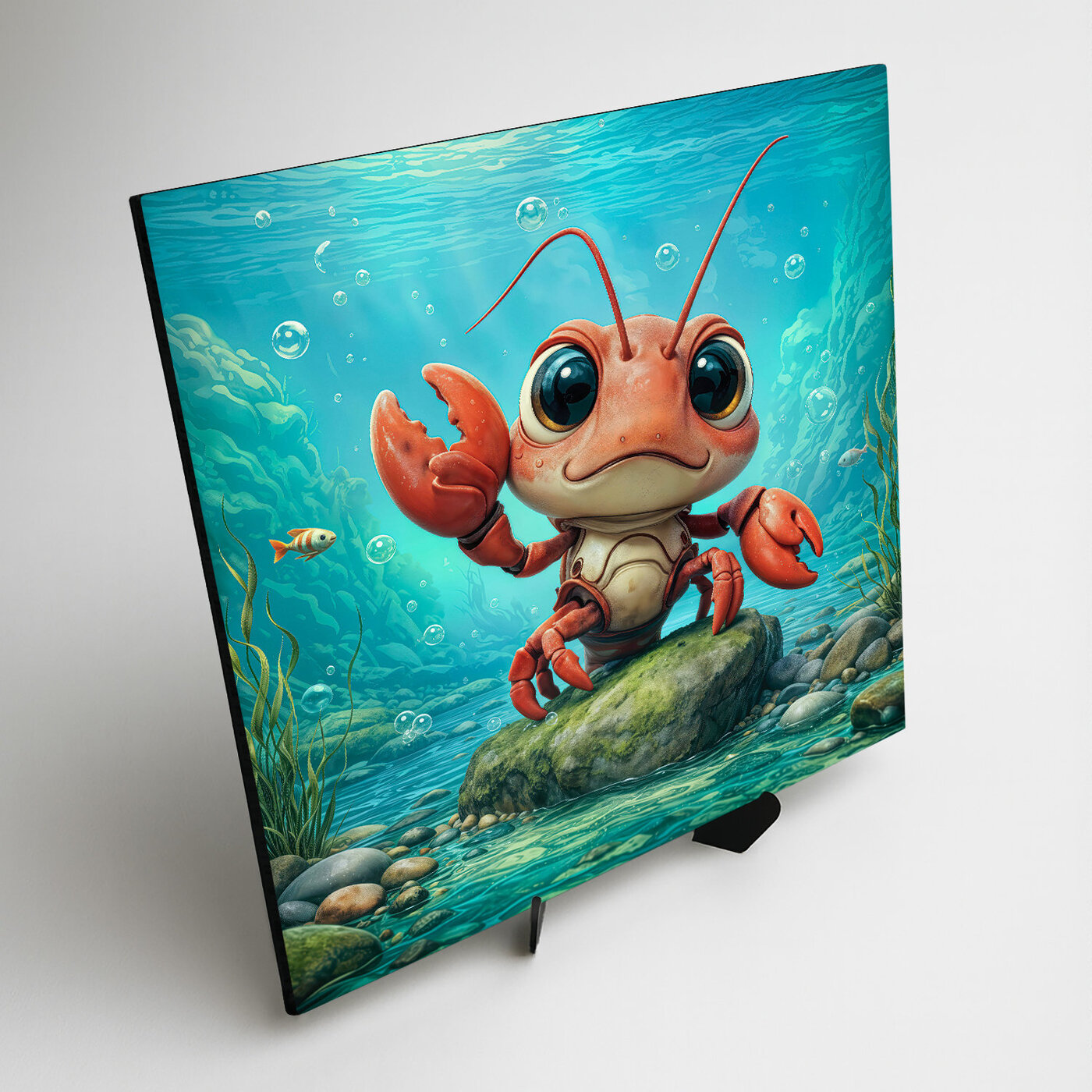 Drevený obraz pre deti - Červený rak 