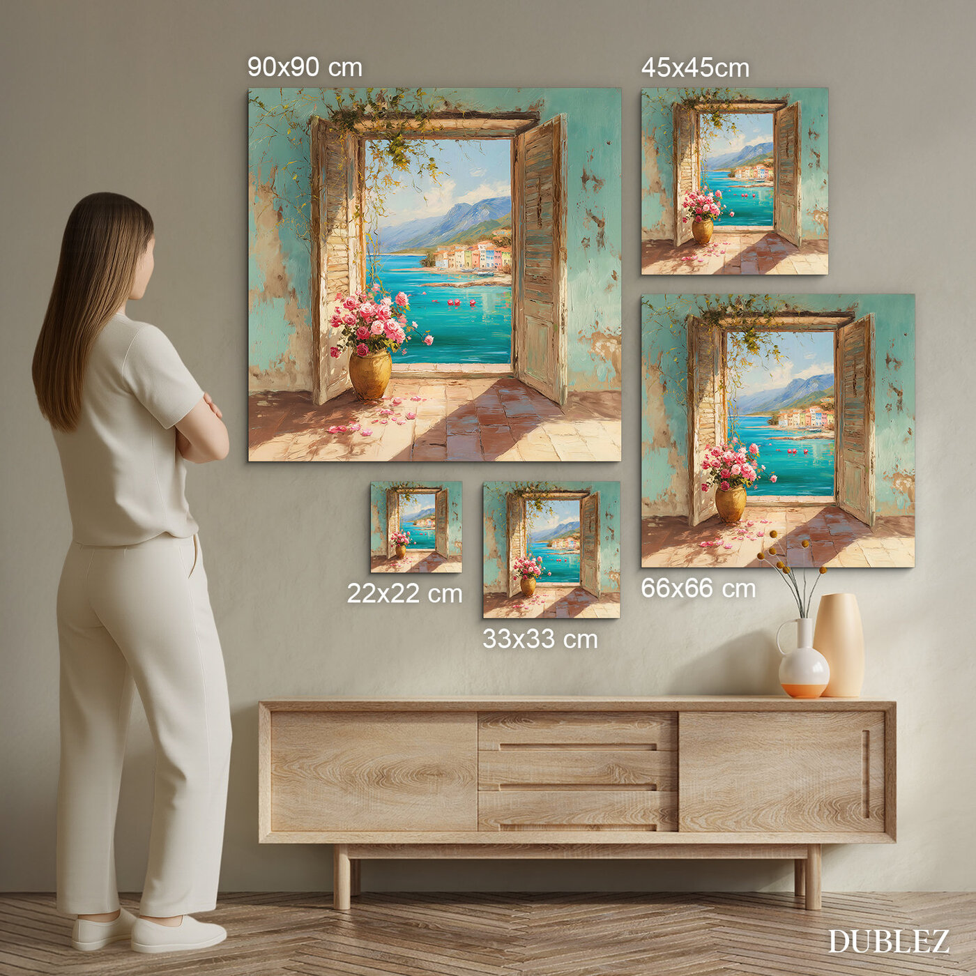 Retro picture on the wall - Open window