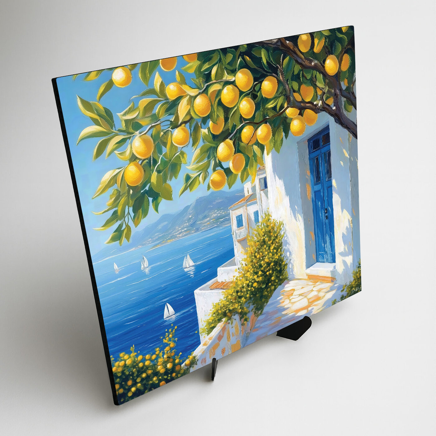 Wooden Wall Art - Mediterranean Landscape