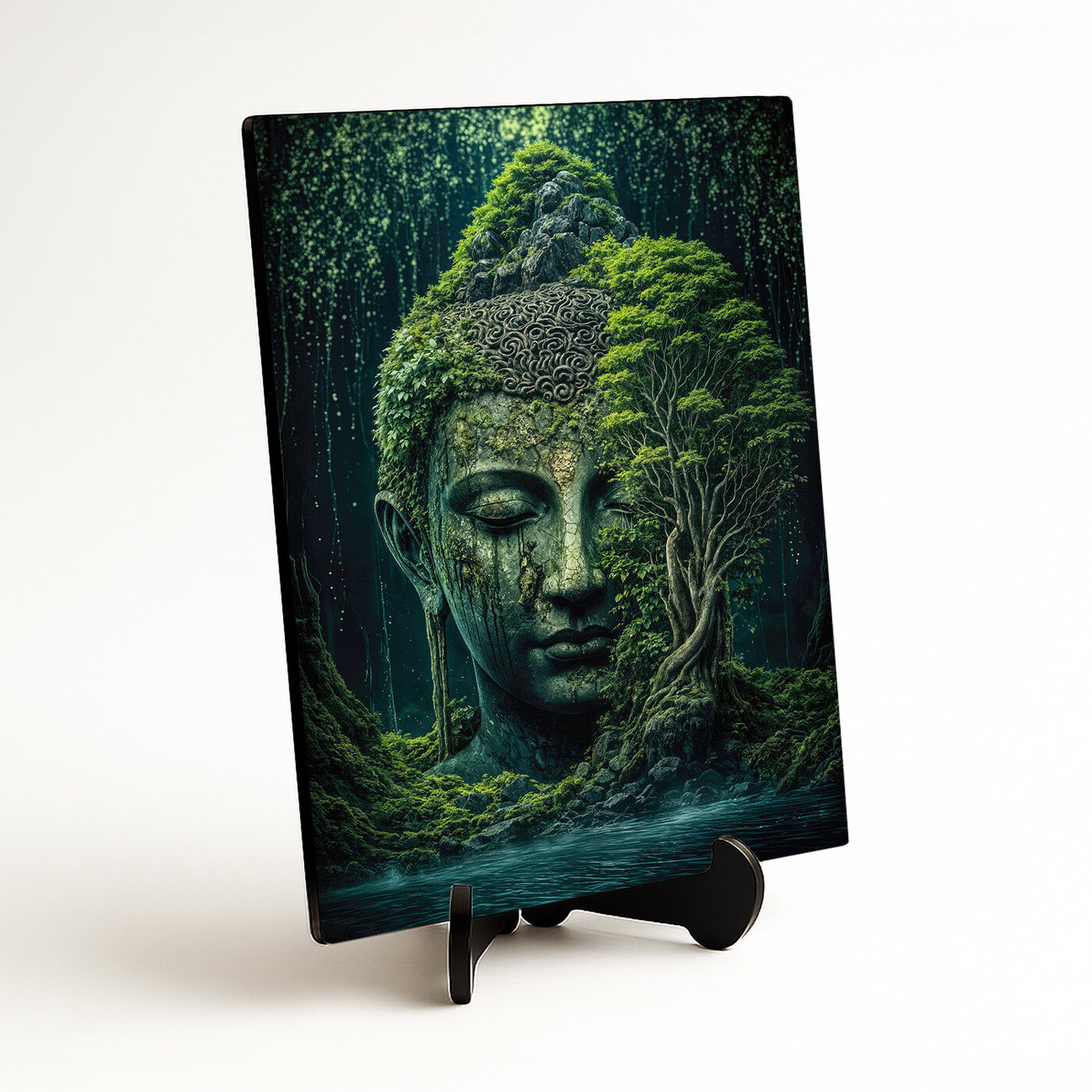 Dřevěný obraz Buddhy - Zrozený z lesa