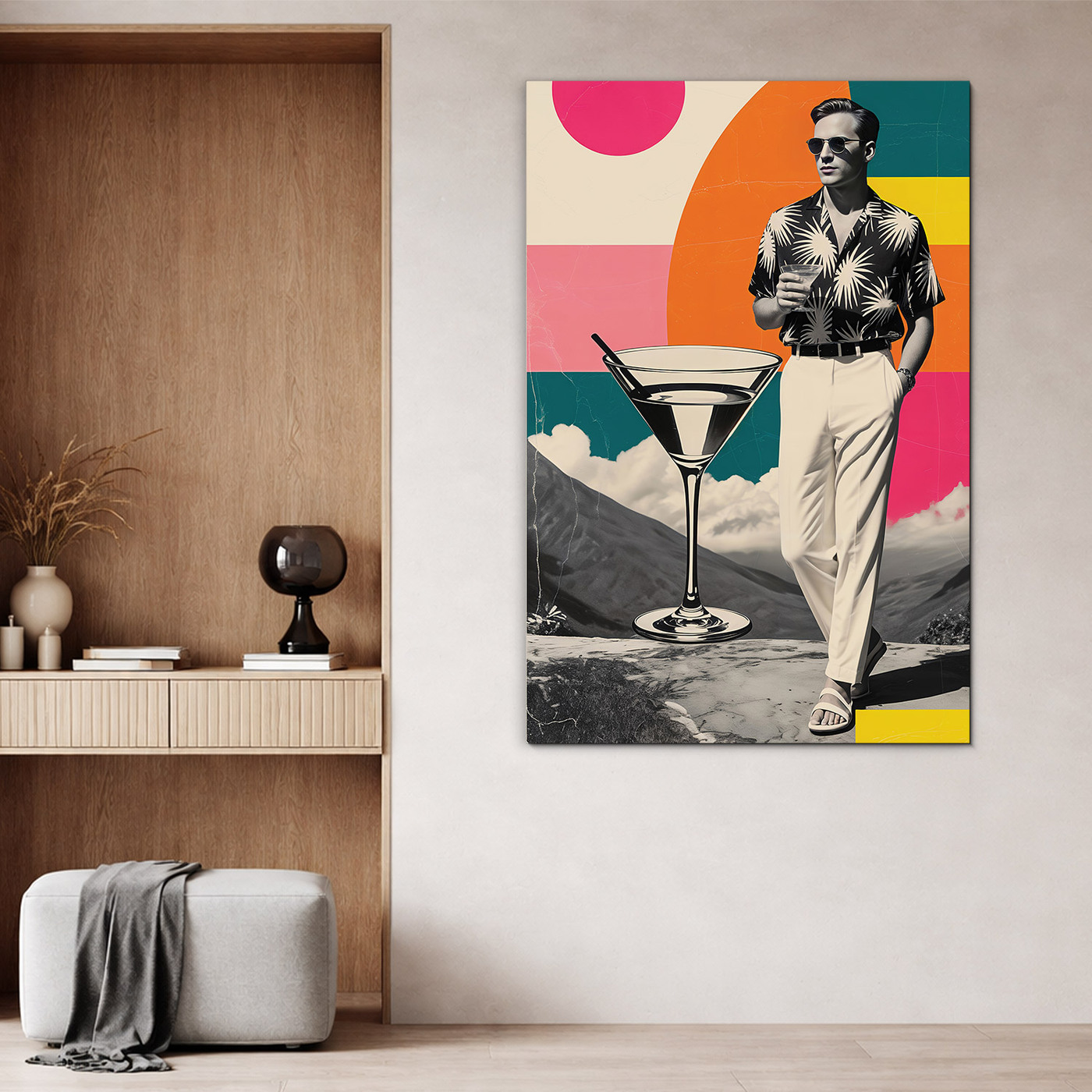 Retro pop art obraz - Gentleman s Martini