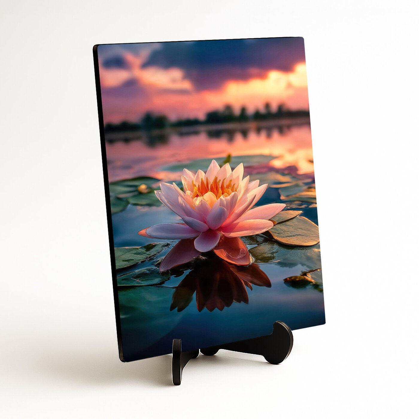 Tablou din lemn - Nufăr