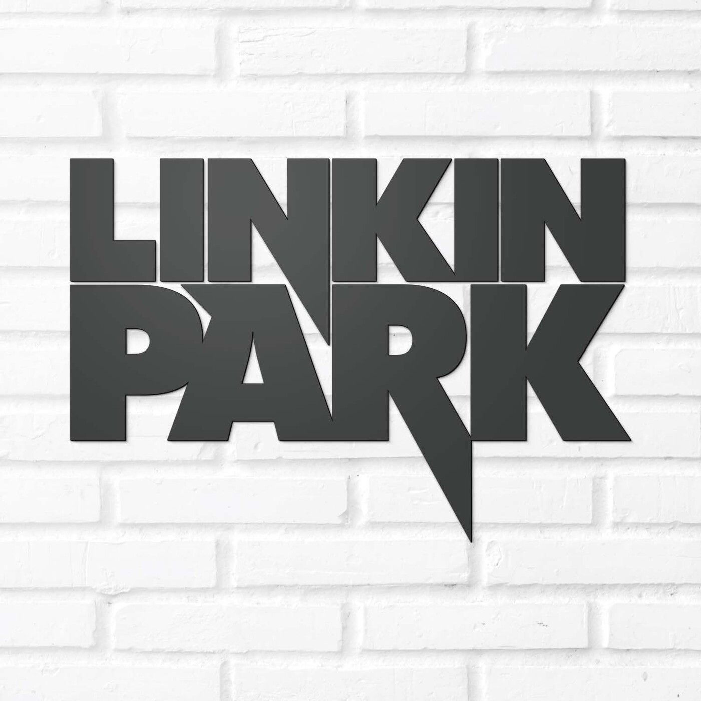 Wooden wall logo - Linkin Park | Anthracite Gray