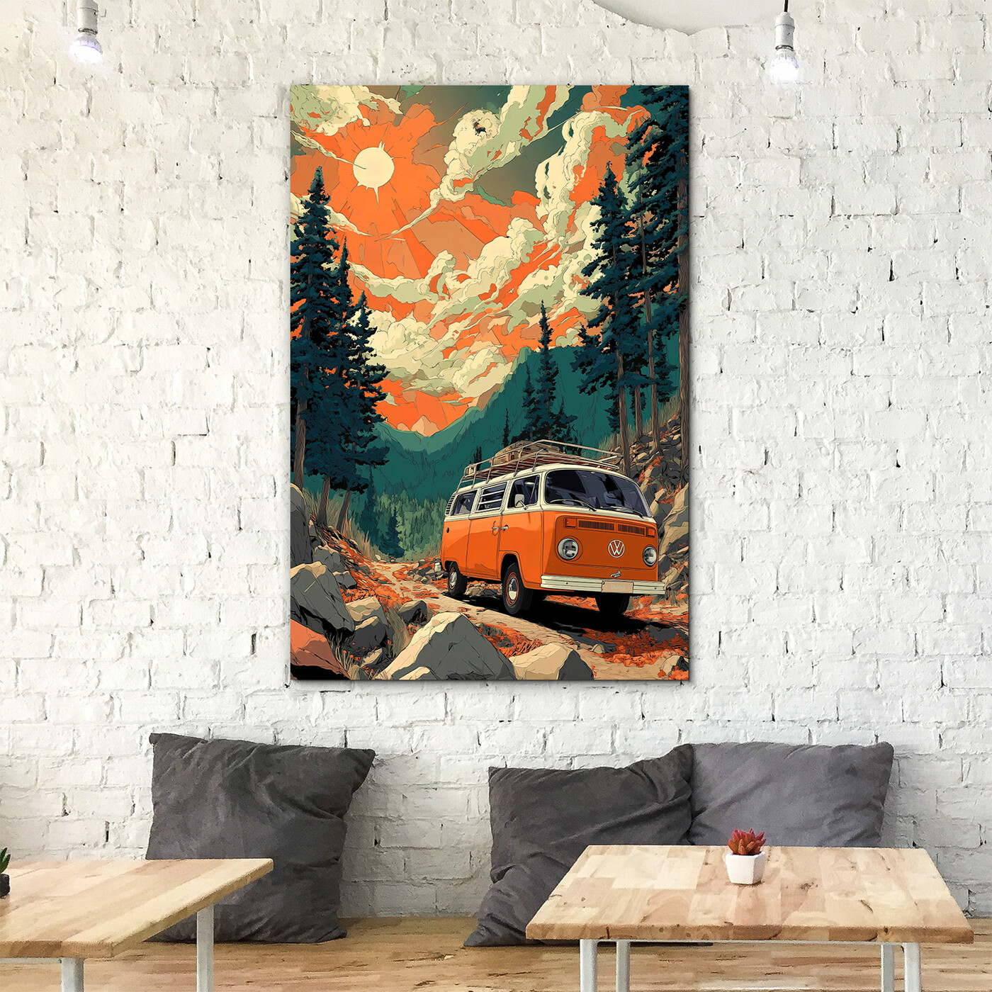 Retro image of Volkswagen T2 - Gift for the traveler