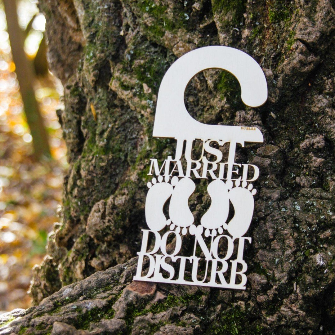 Svatební dekorace na dveře - Just Married