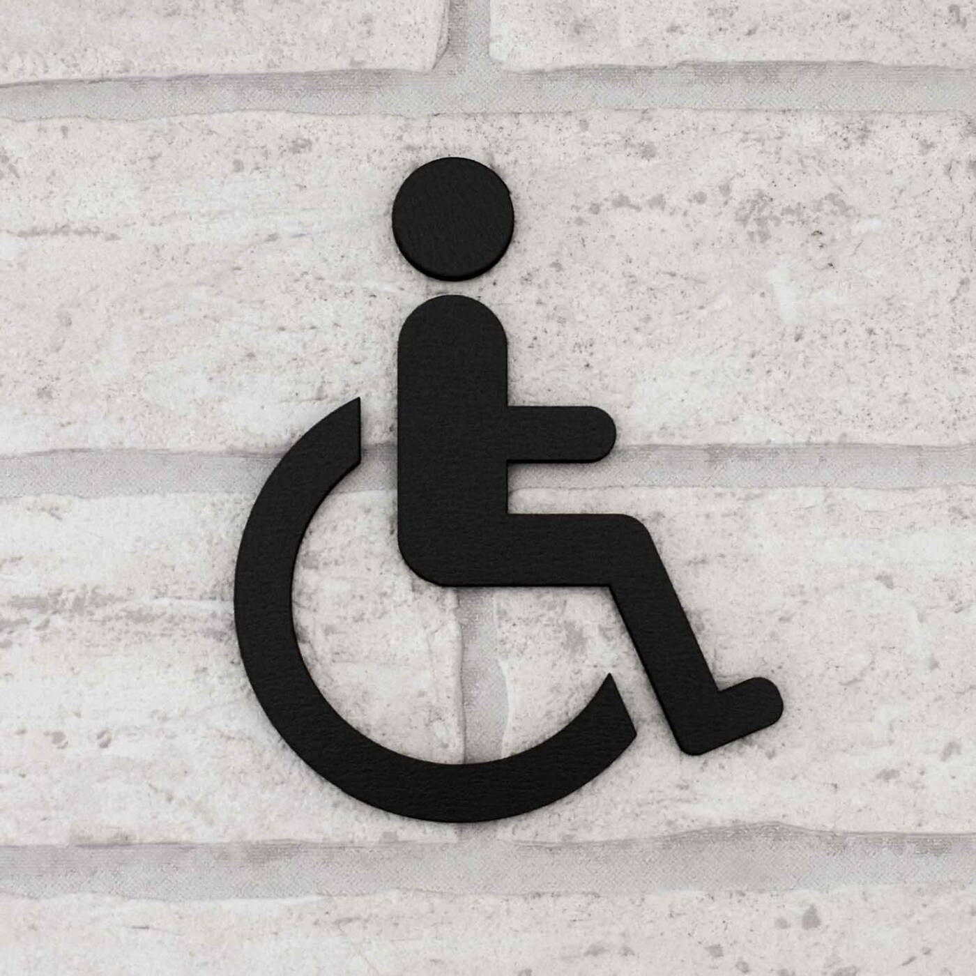 Wooden Door Sign - Disabled | Black