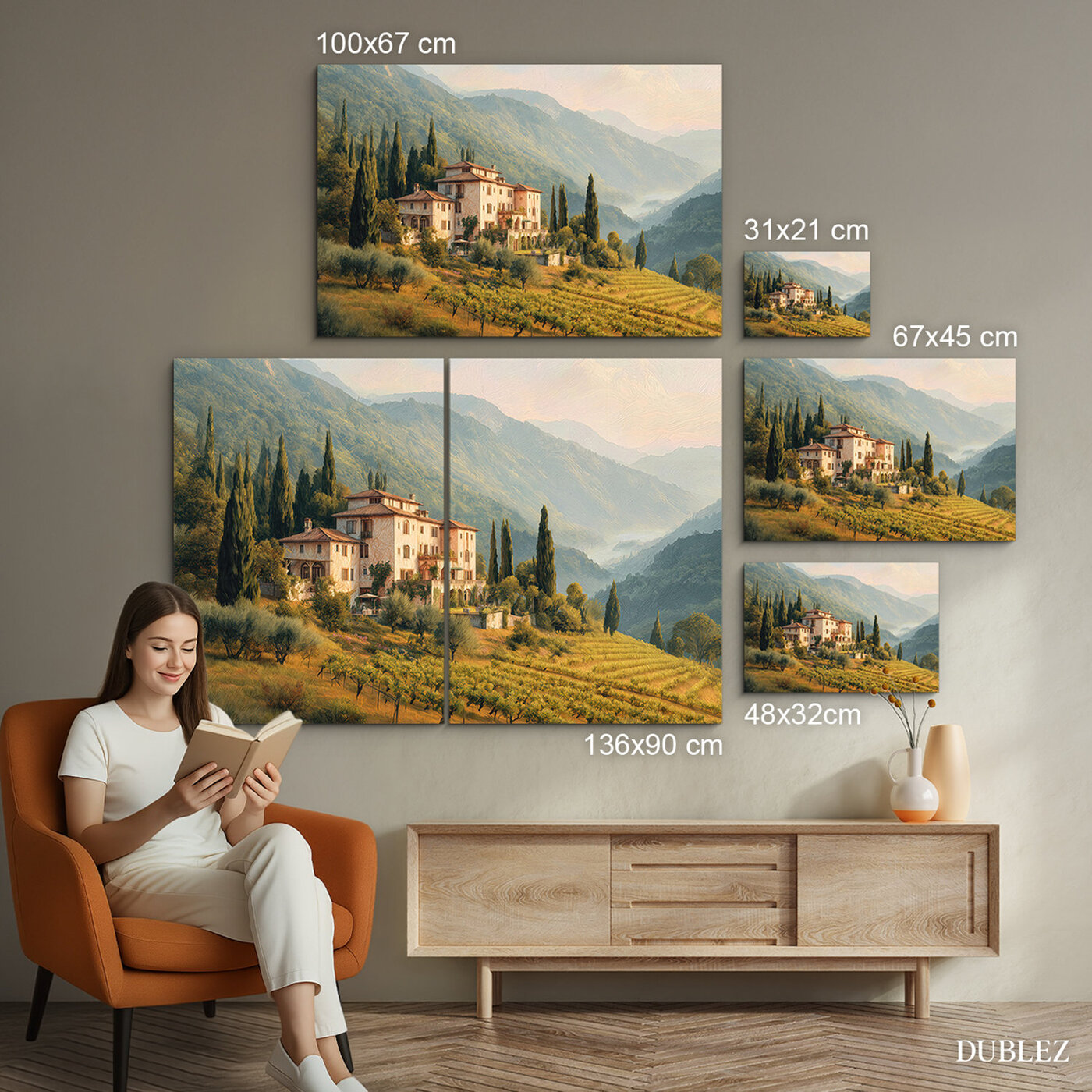 Image on wood - Tuscany | 136x90 cm