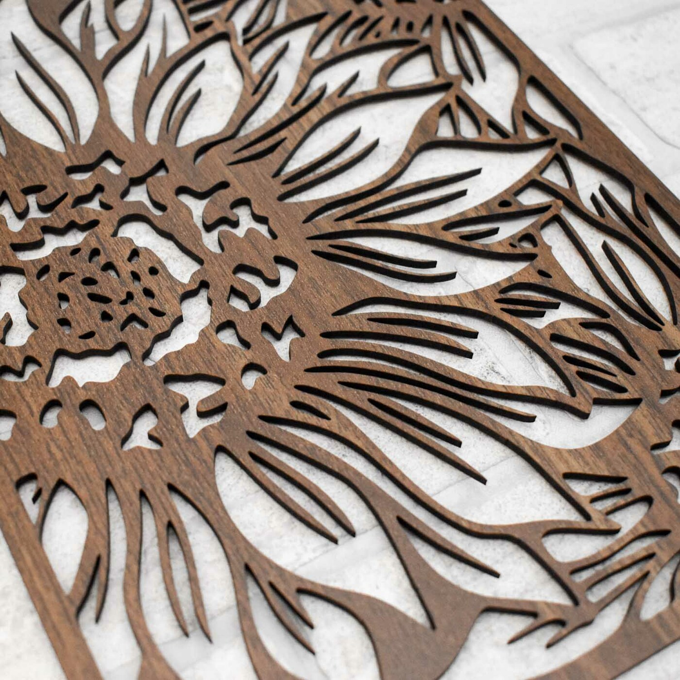 Sunflower Wall Art | Walnut