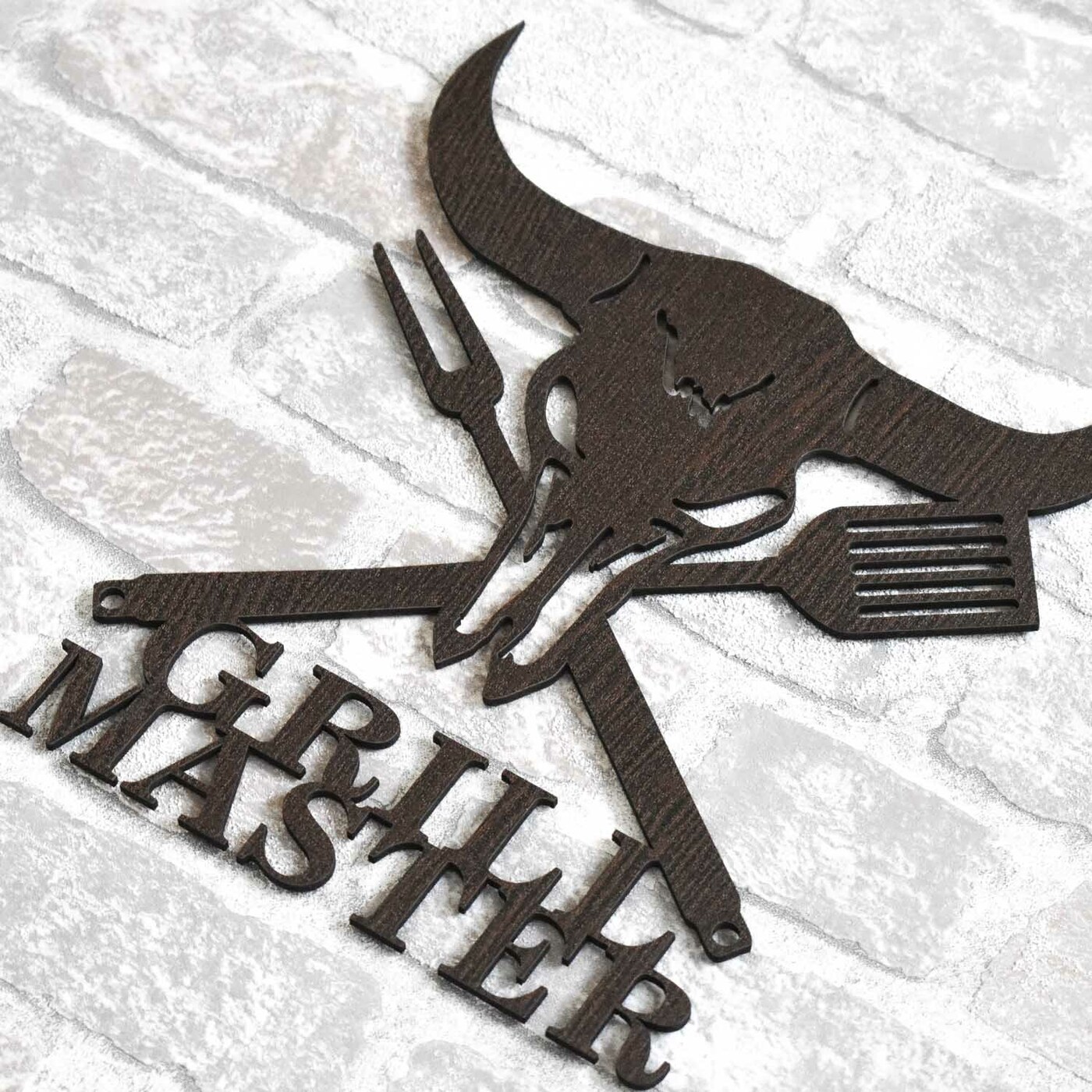 Dekorácia na stenu do kuchyne - Grill Master | Wenge