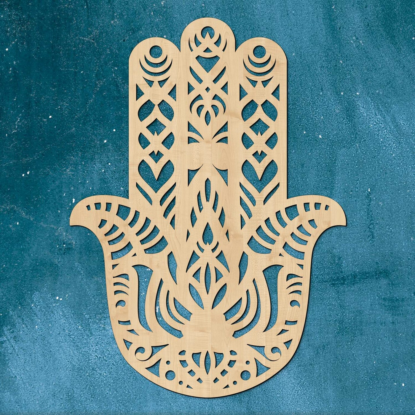 Wooden Wall Decoration - Hamsa | Maple