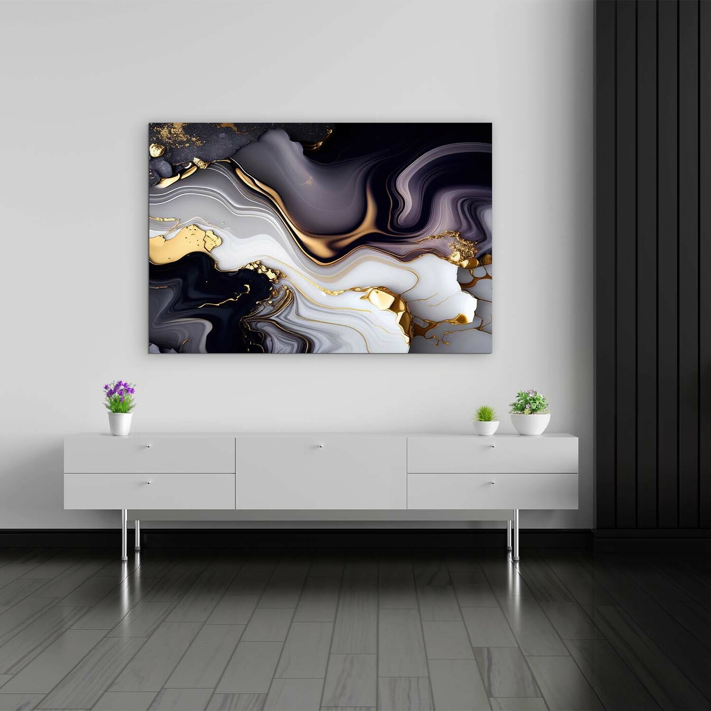 Wooden Colorful Wall Art - Marble