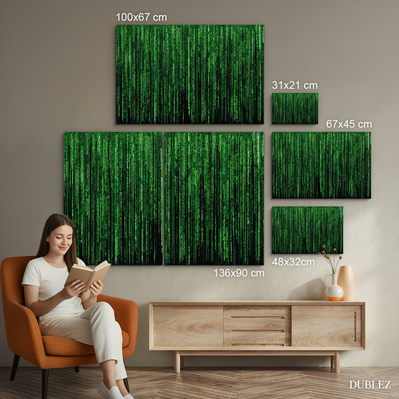 Drevený obraz z filmu - Matrix | 136x90 cm