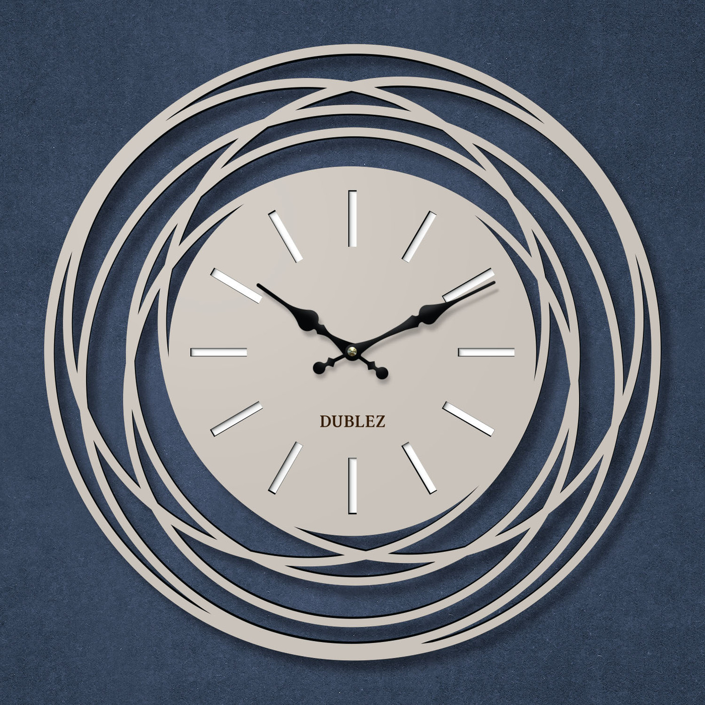 Modern wooden clock - Orbit | Cashmere