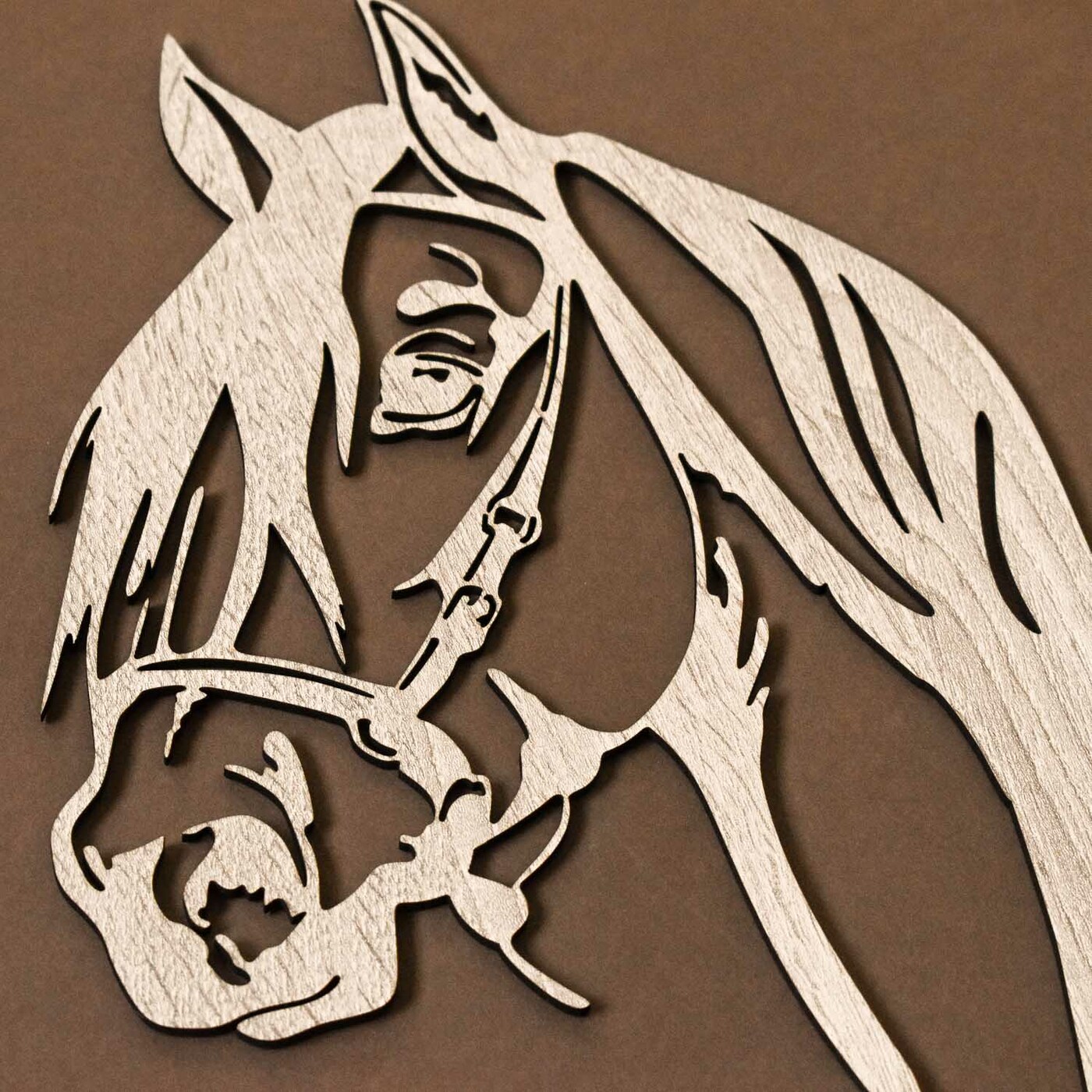 Wooden Wall Art - Horse | Oak Sonoma