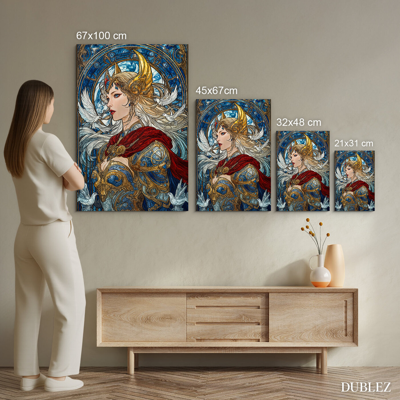 Drevený obraz na stenu - Valkýra