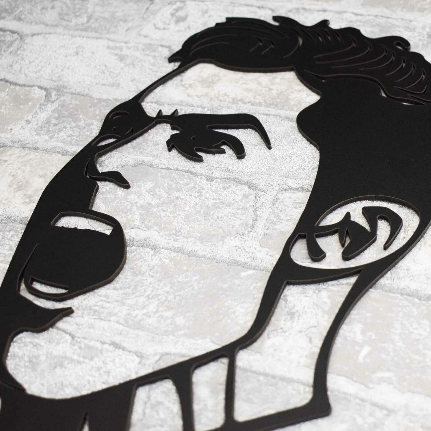 Fából készült falikép - Cristiano Ronaldo | Fekete