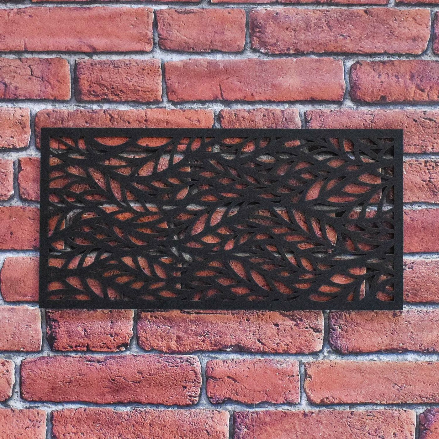 Wooden Wall Panel - Leaves | Black