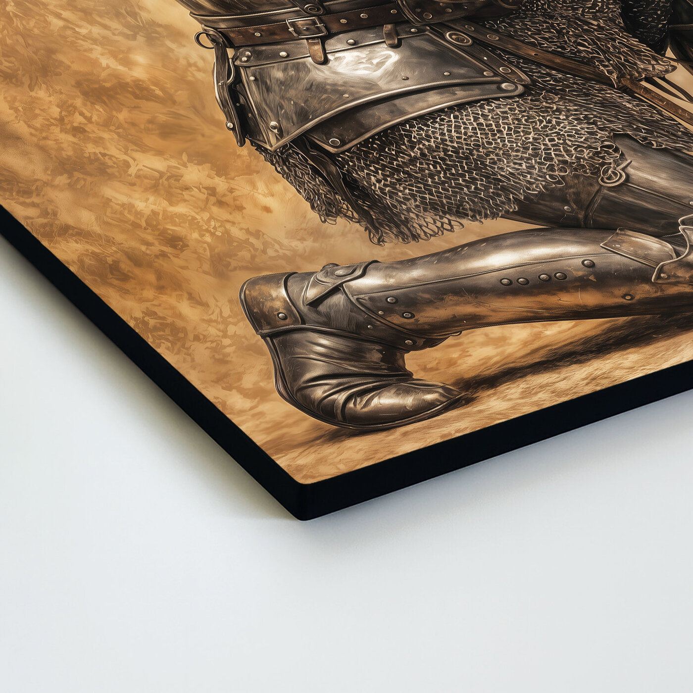 Tablou din lemn - Cavaler și înger