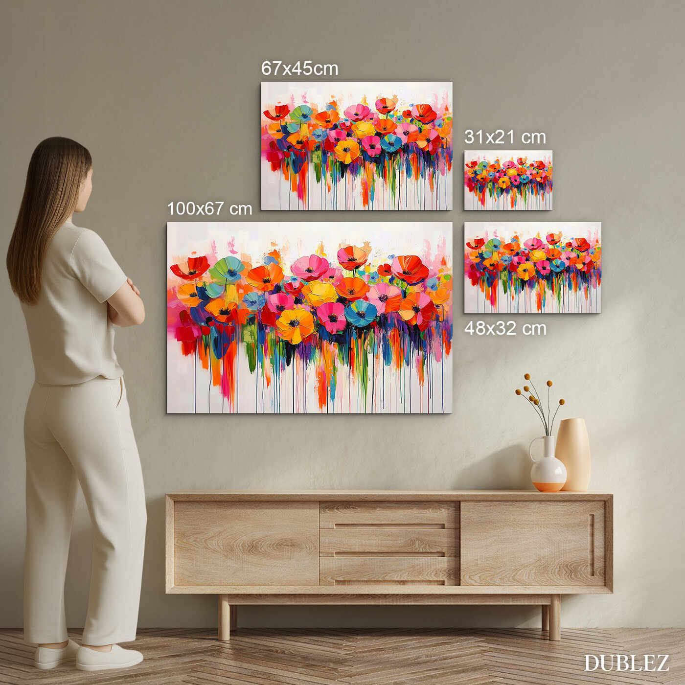 Modern painting - Painted flowers