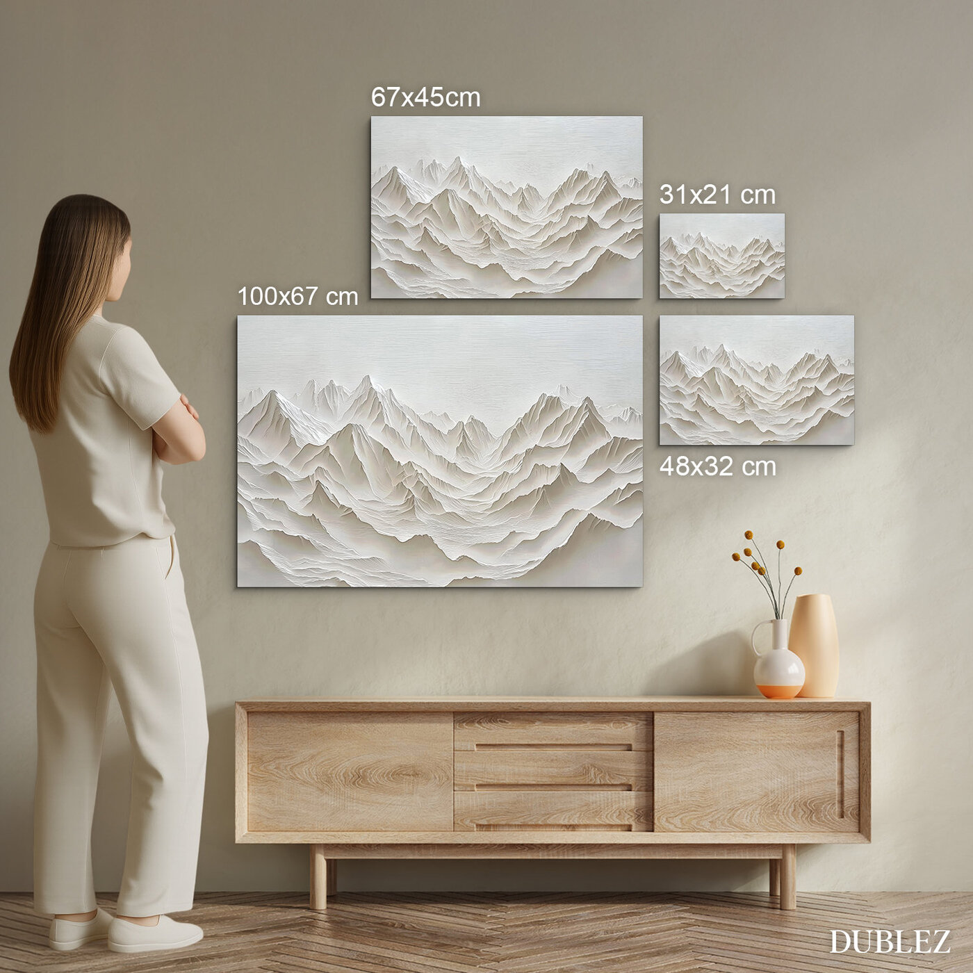 White image - Minimalist mountains