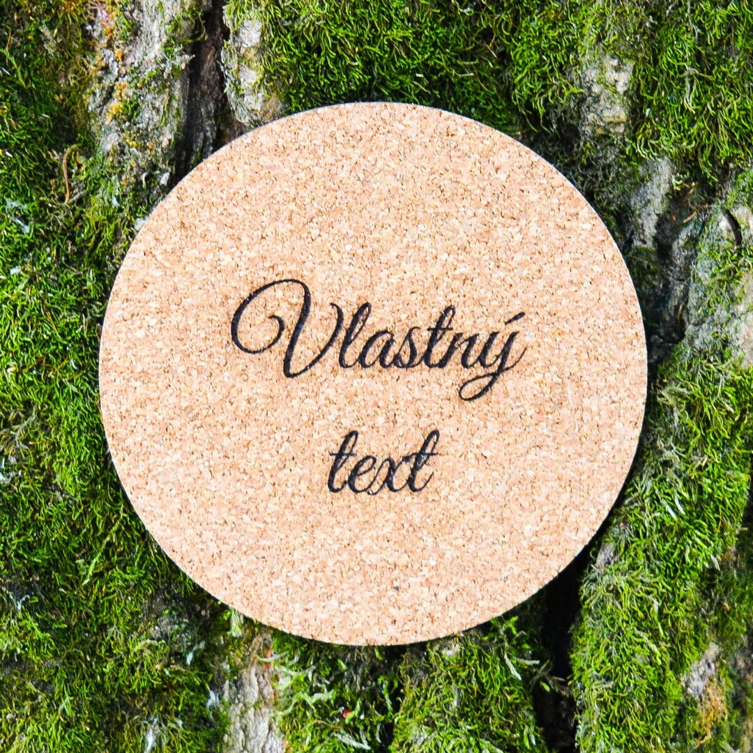 Korkový podpivník s vlastným textom 