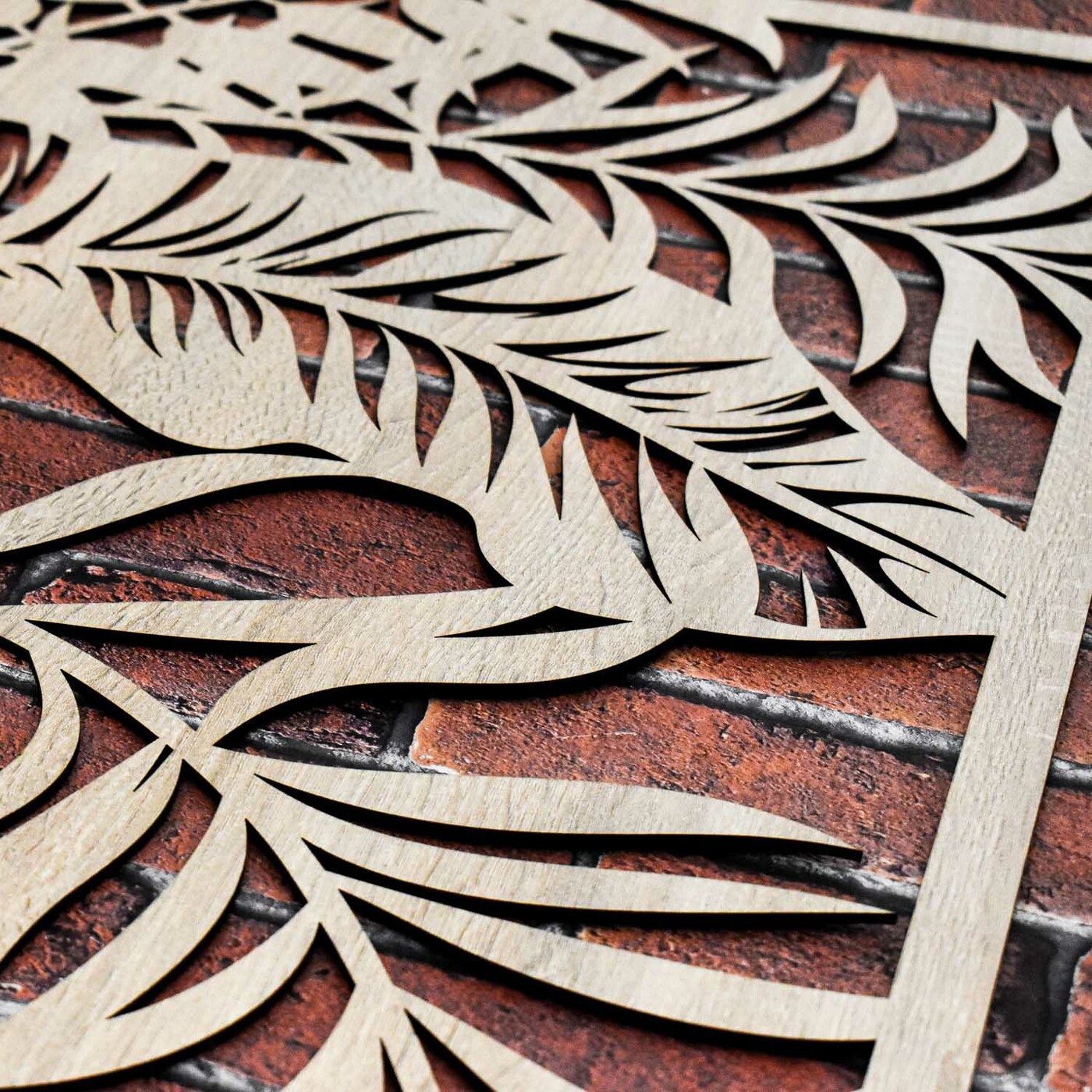 Wooden Wall Art - Plant Leaves | Oak Sonoma