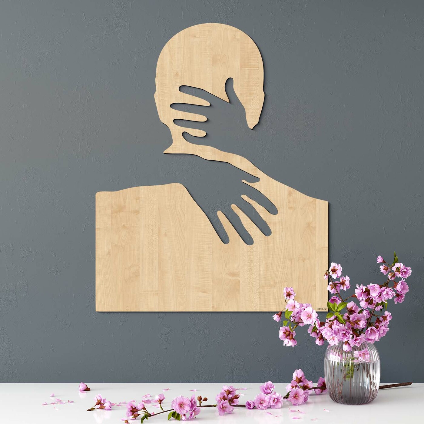 Fa fali dekoráció a hálószobába - A szerelmesek ölelése | Juhar