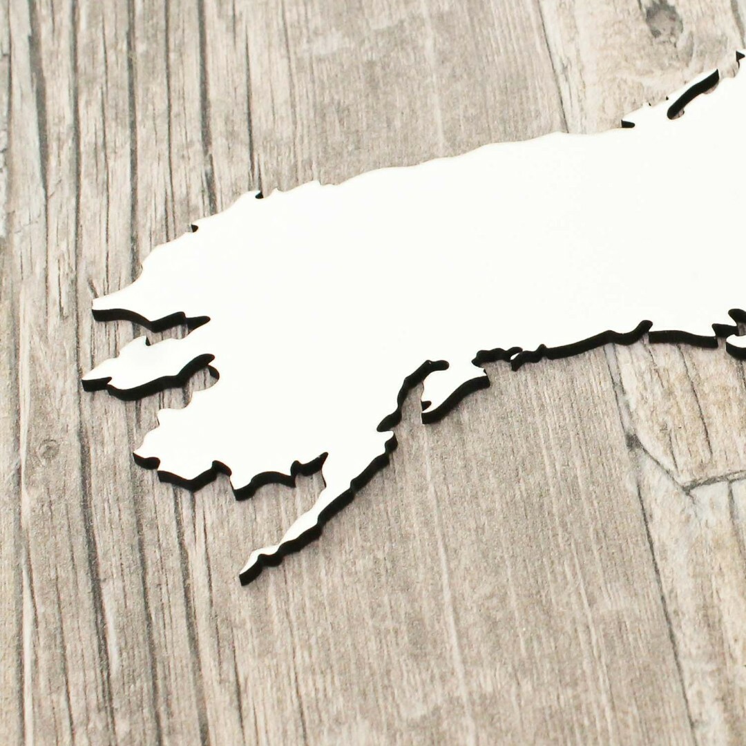 Wooden 3D World Map on the Wall | White