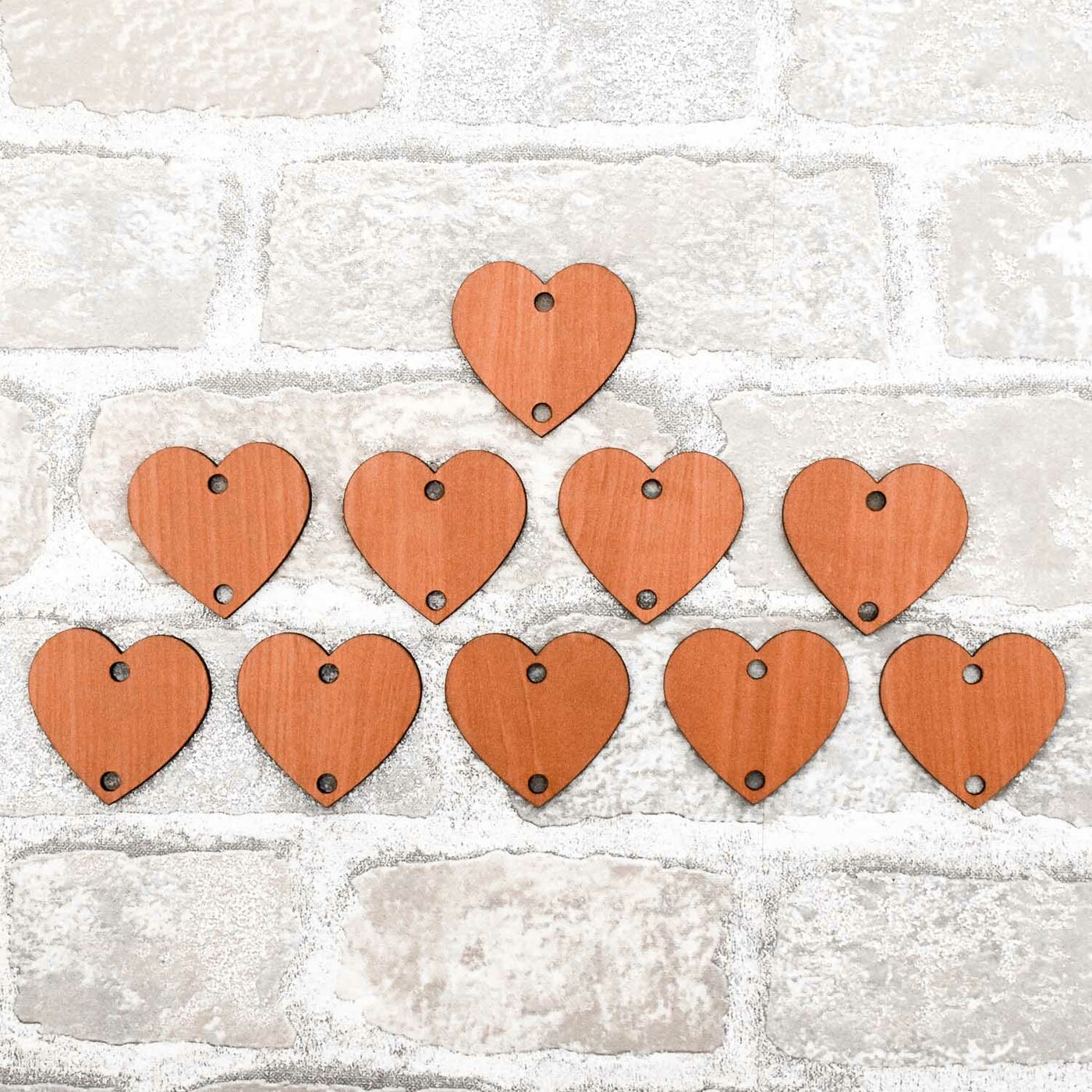 Srdiečka s oceľovým krúžkom - 10 ks | Čerešňa