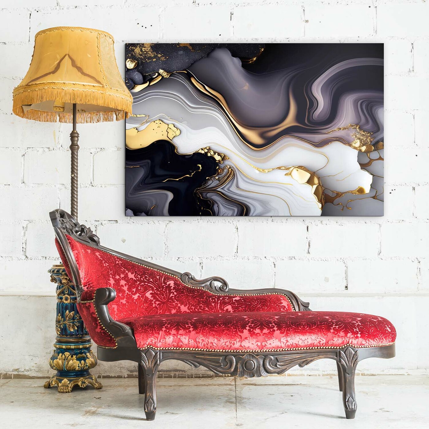 Wooden Colorful Wall Art - Marble