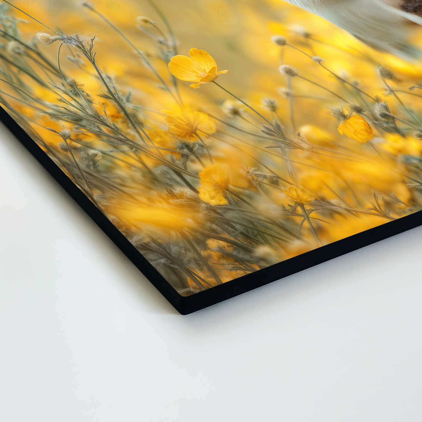 Drevený obraz - Sova v lúčnych kvetoch