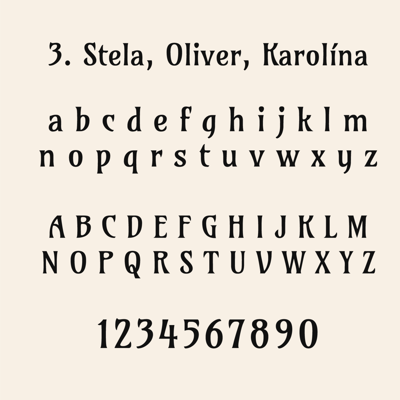 Vlastné meno na stenu z dreva | Písmo 3