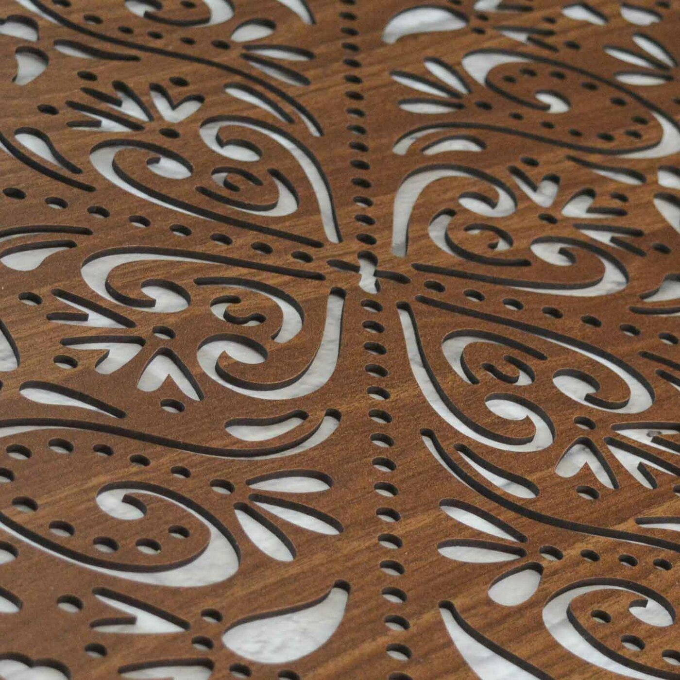 Štvorcový obraz - Srdce mandaly  | Orech