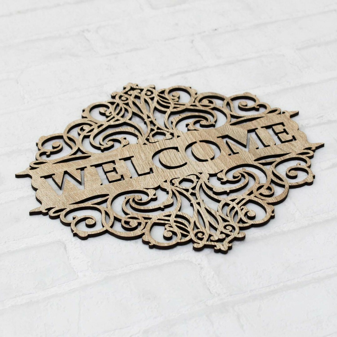 Fa üdvözlőtábla Welcome felirattal | Sonoma Tölgy