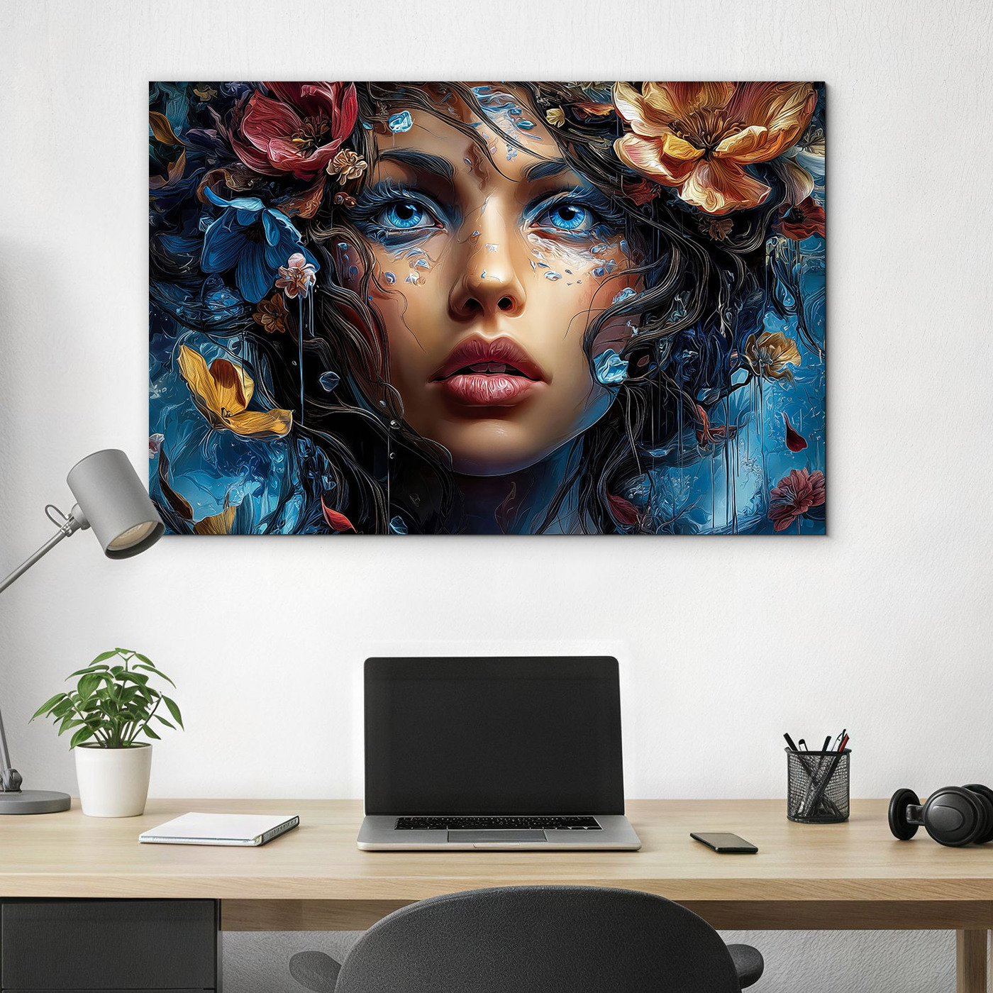 Umelecký obraz ženy - Kvetinová duša