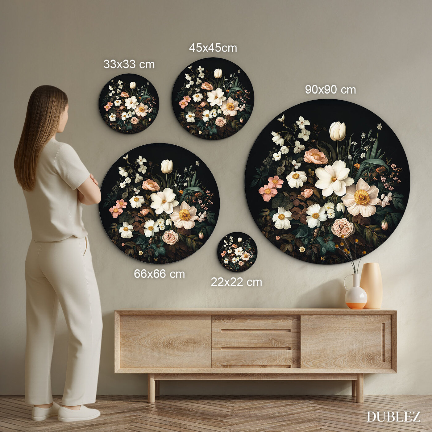 Modern image in a circle - Fragrant garden