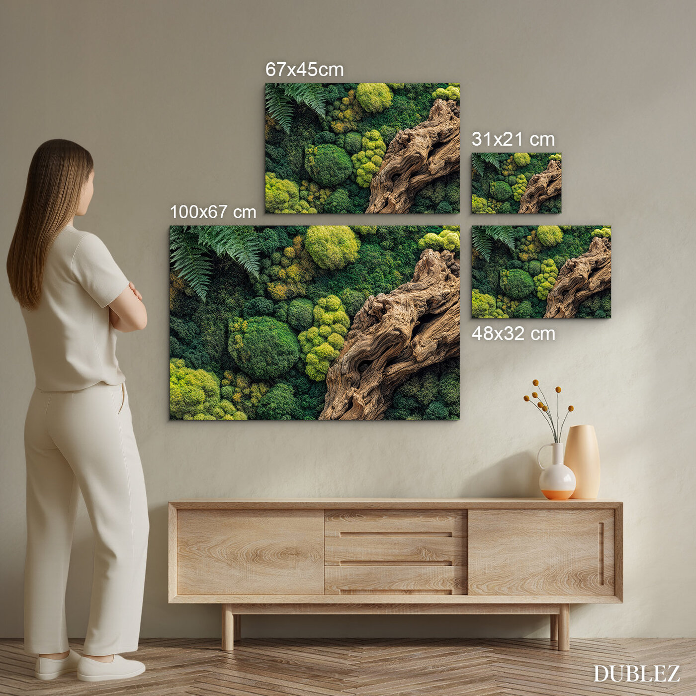 Mechový obraz na zeď (UV tisk)