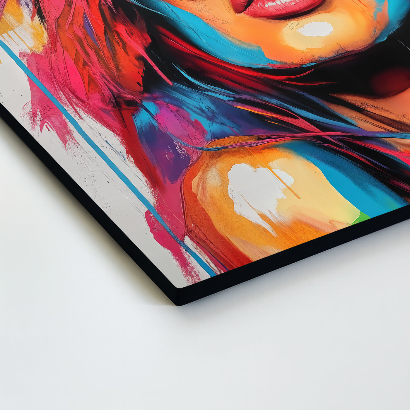 Pop art dřevěný obraz - Žena v barvách