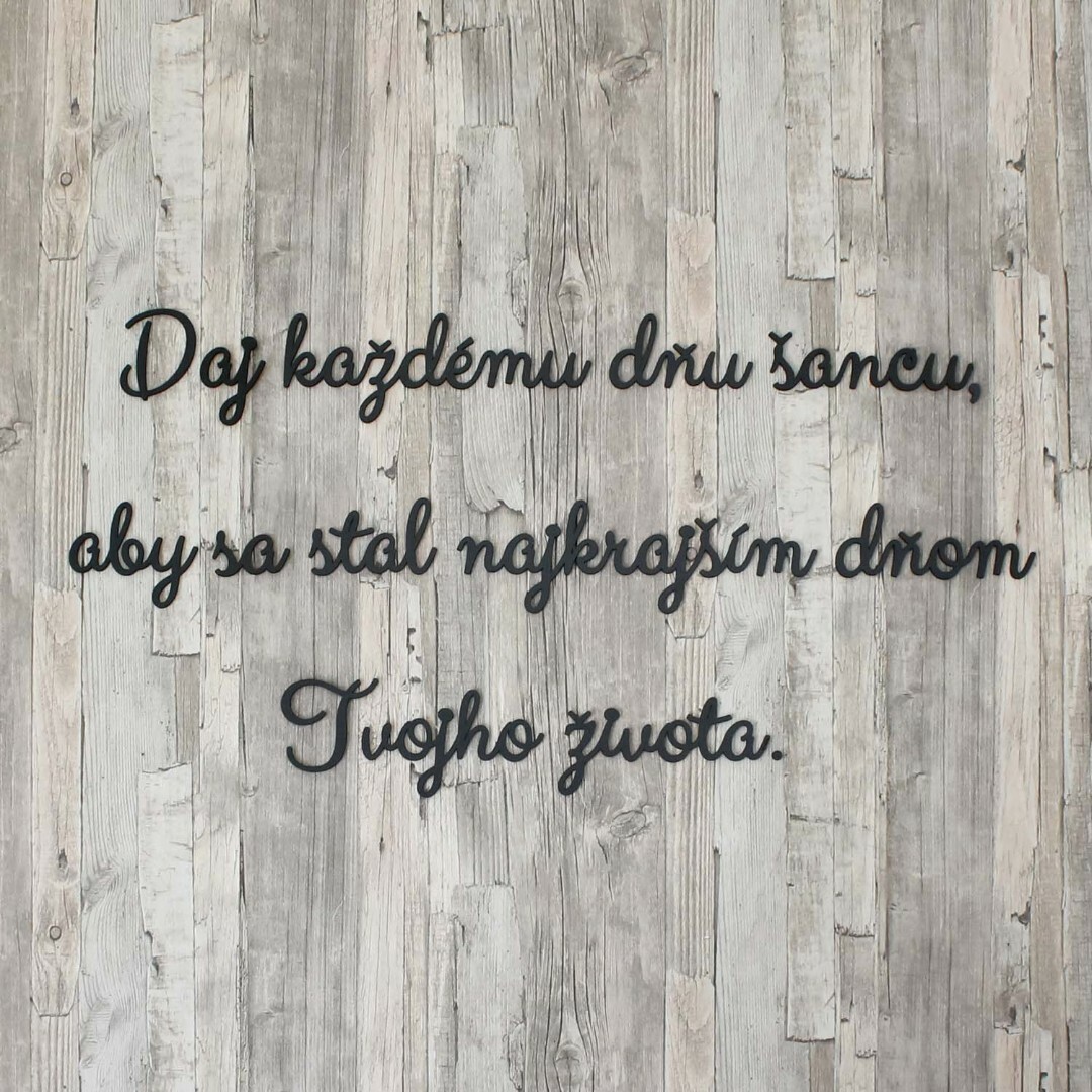 Motivačný citát na stenu  | Čierna