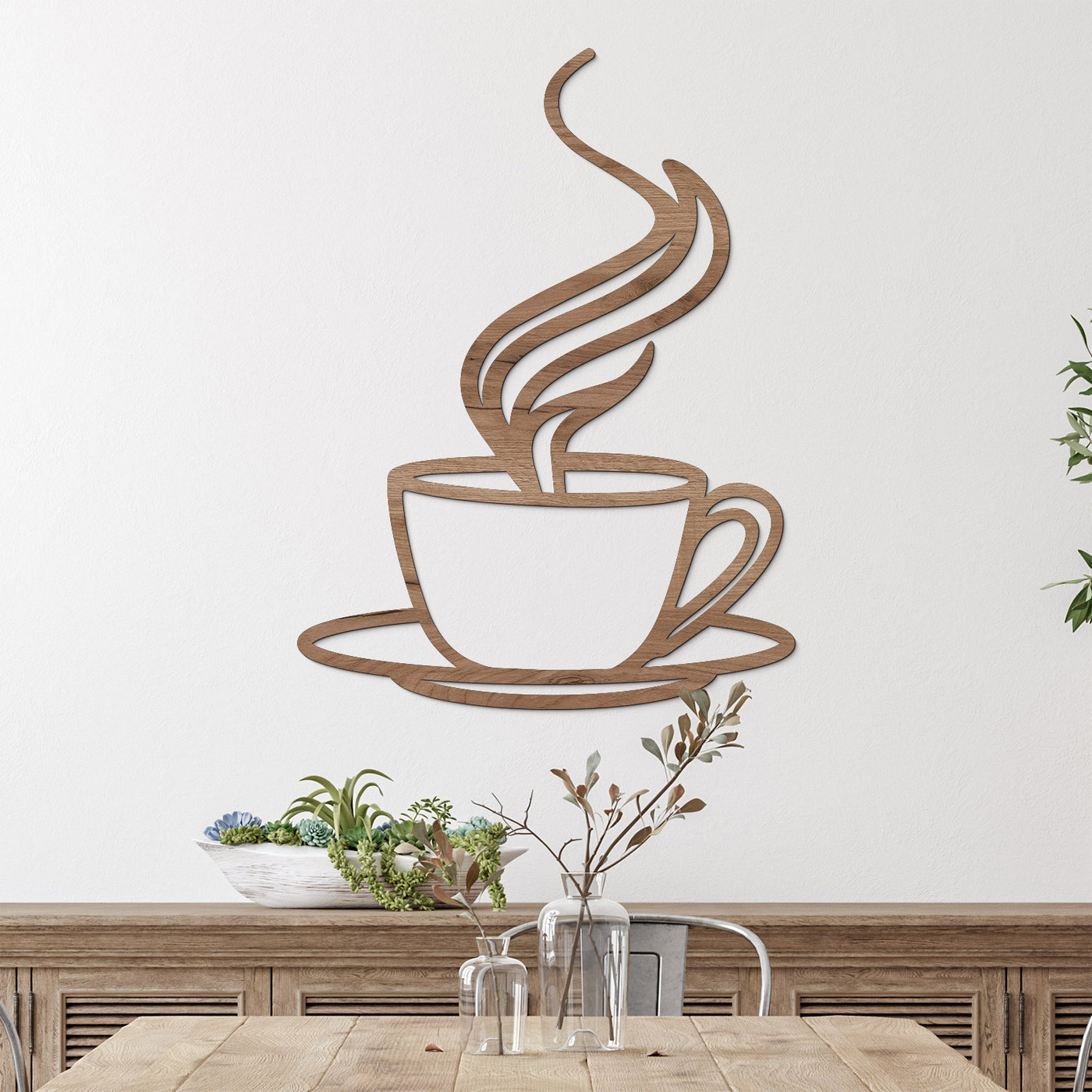 Wooden Wall Decoration - Aroma of Coffee | Tobacco Oak