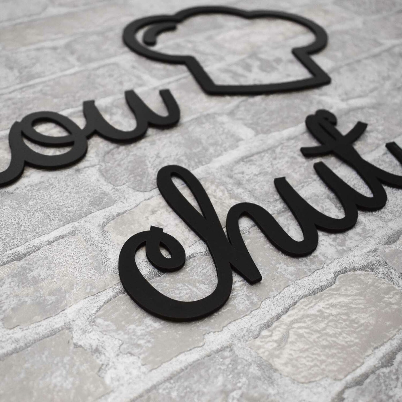 Dřevěný nápis do kuchyně - Dobrou chuť | Černá