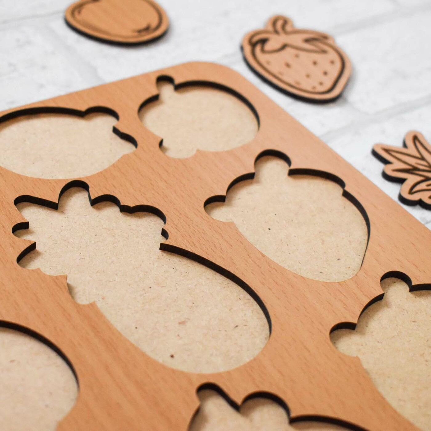 Drevená edukačná hračka - Ovocie | Buk