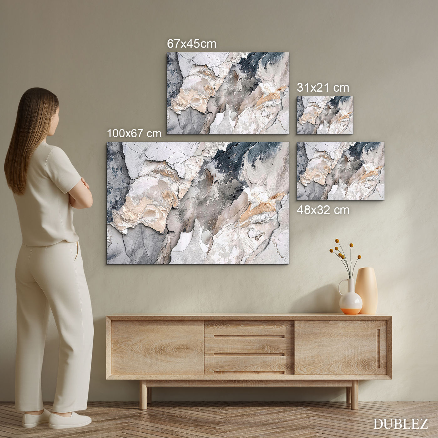 Drevený obraz - Abstract marble