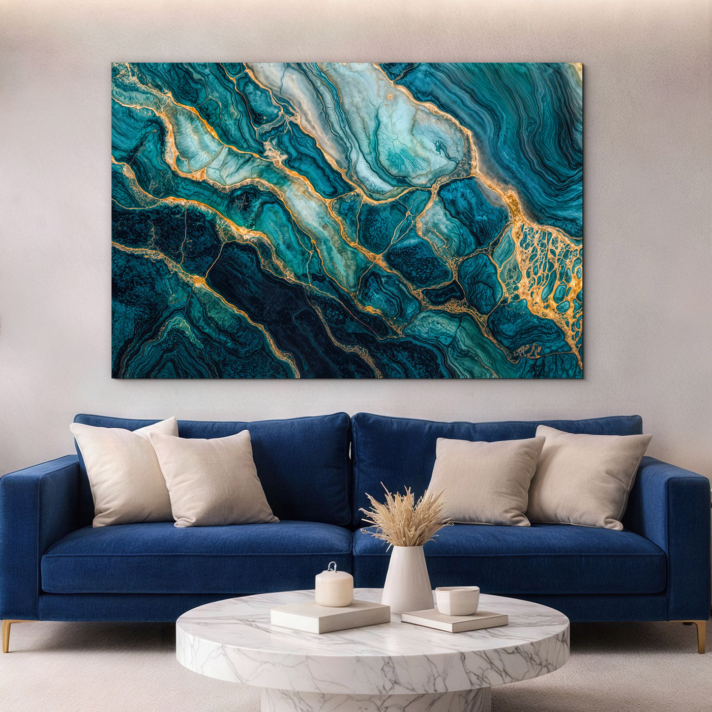 Drevený obraz - Tyrkysový mramor