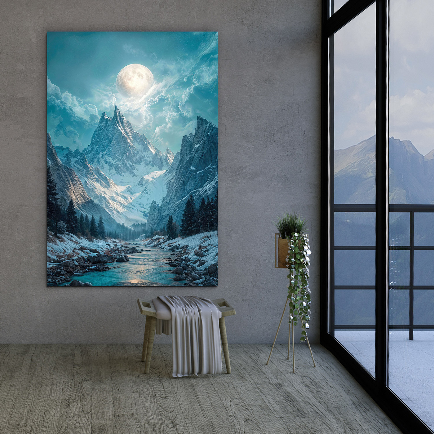 Drevený nástenný obraz - Mesačné štíty 