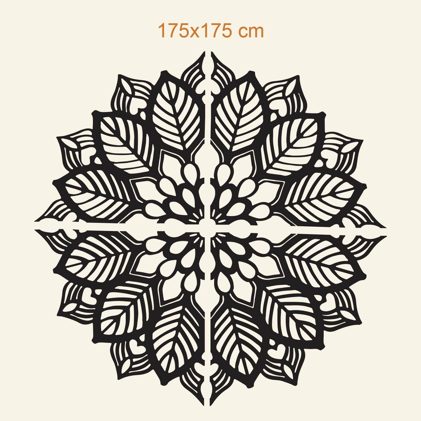 Mandala zdravia na stenu | 175x175 cm