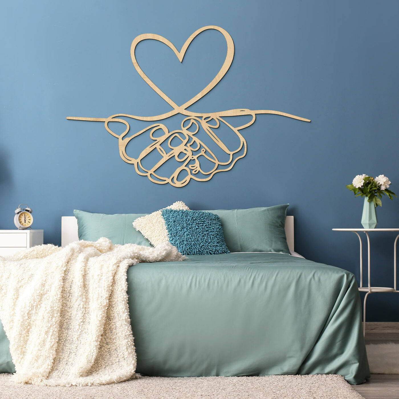 Wooden Wall Decoration - Heart in Hands | Maple