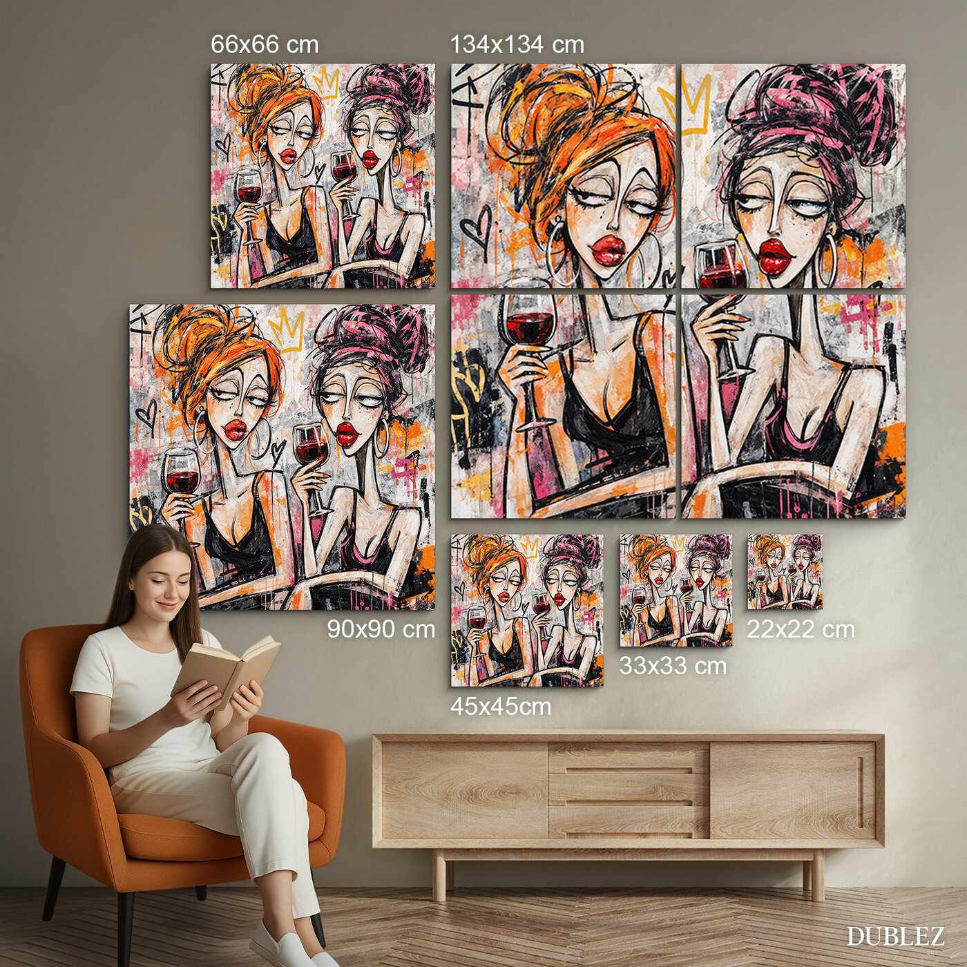 Moderný obraz - Ladies Night  | 134x134 cm