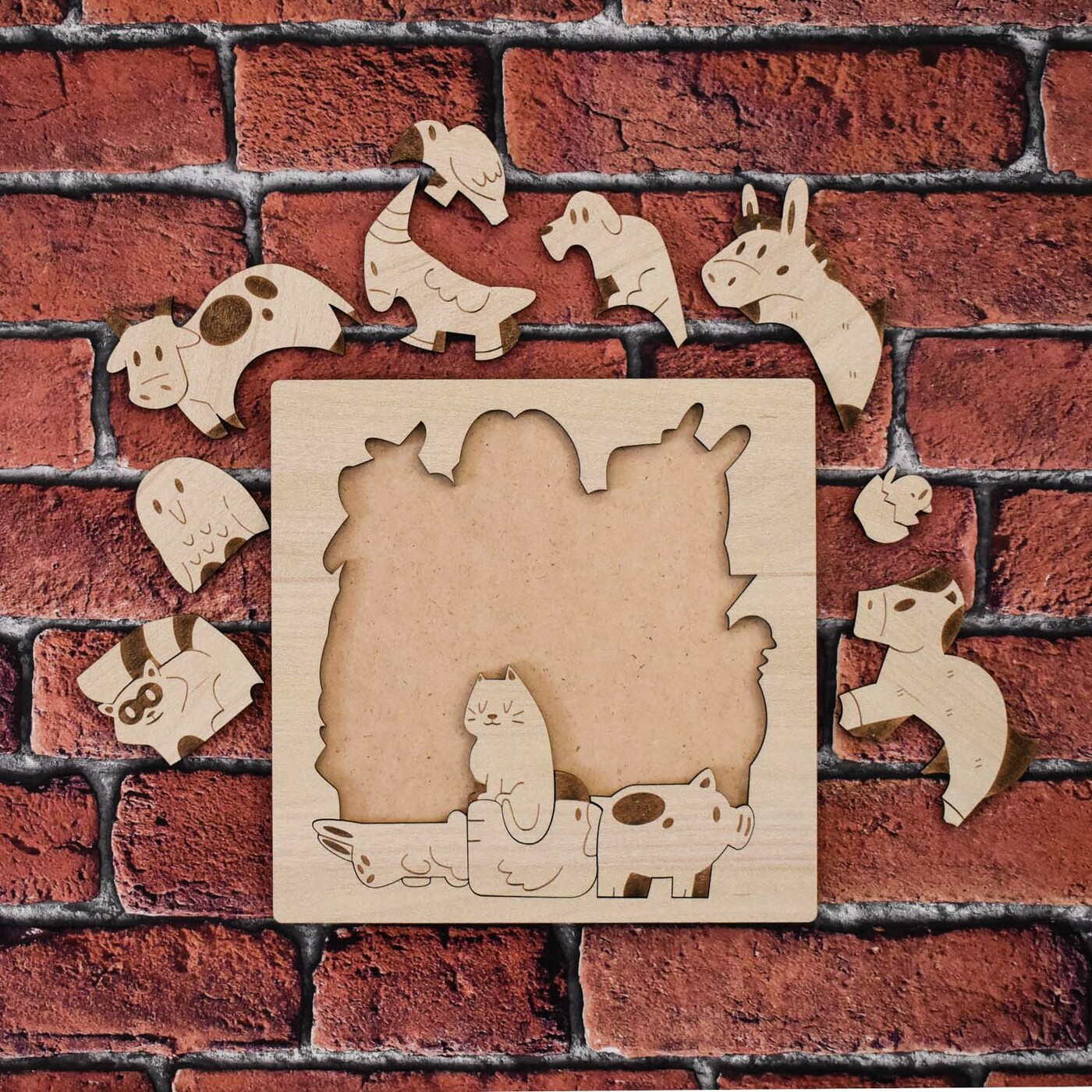 Drevená hračka pre deti - Zvieratká farmy | Javor